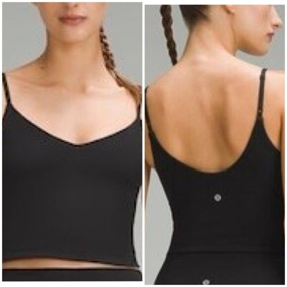lululemon Align Cropped Cami Tank Top 8 Black - Picture 1 of 7